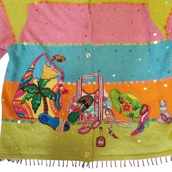 Vintage Sweater Cardigan Womens Medium Design Options By Philip Jane Gordon Beac - Picture 4 of 6